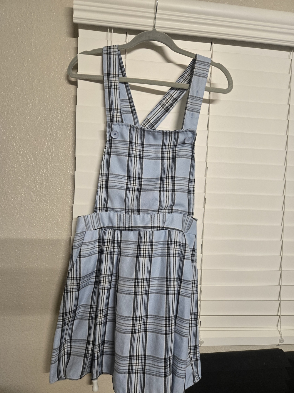 Light Blue Plaid Dress